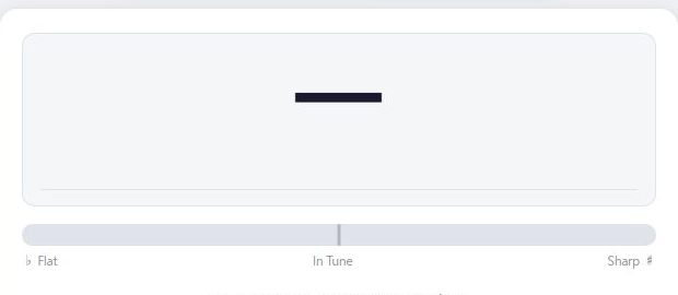 音程メーターのFlat、In Tune、Sharpの表示