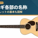 初心者向け・アコギ各部の名称。弦とフレットの基本も図解